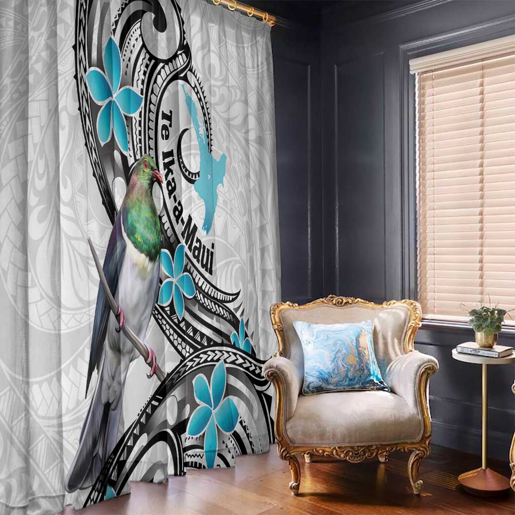 Aotearoa Te Ika-a-Maui Window Curtain South Island Kekeru Maori Koru LT14 - Polynesian Pride