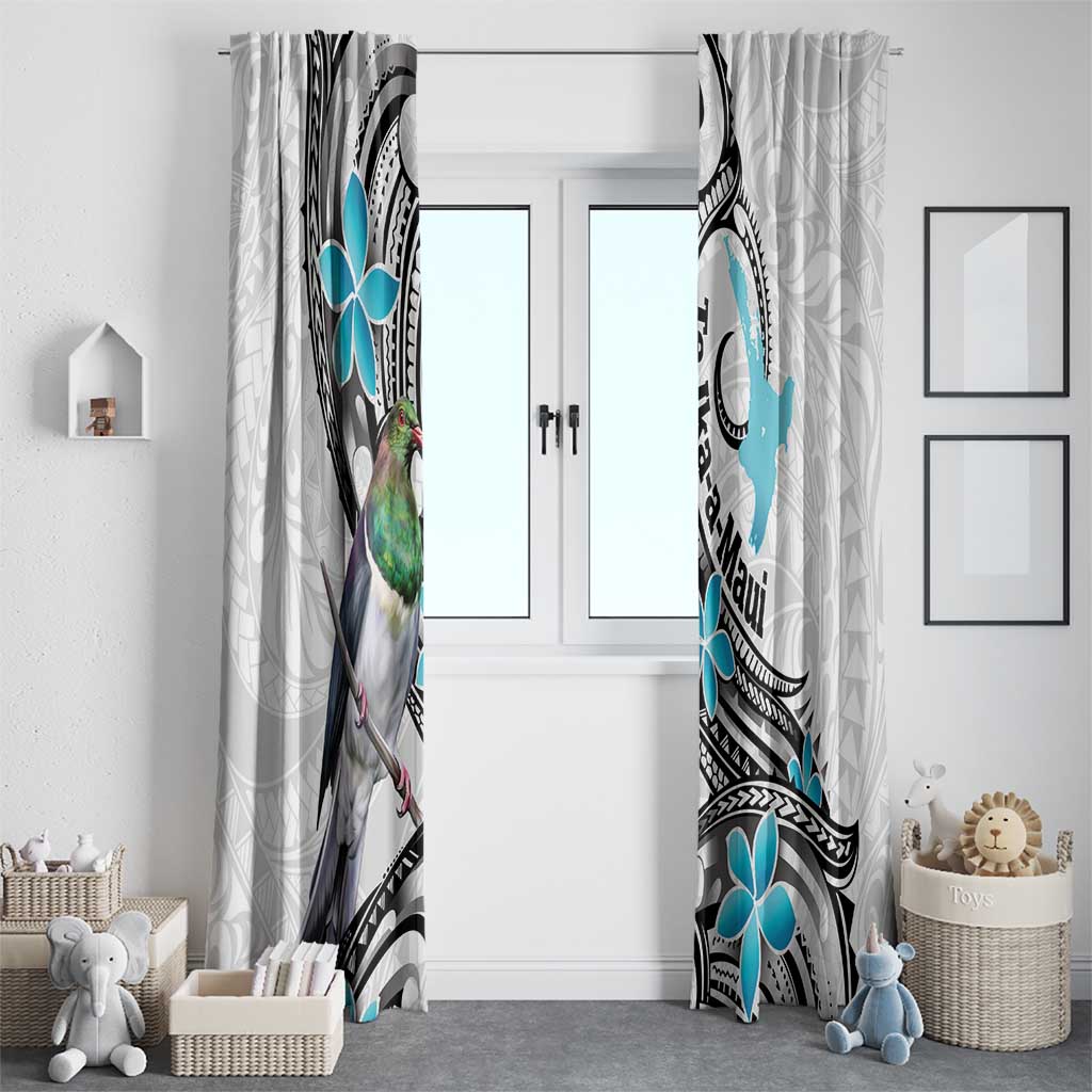 Aotearoa Te Ika-a-Maui Window Curtain South Island Kekeru Maori Koru LT14 - Polynesian Pride