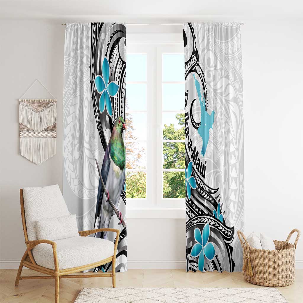 Aotearoa Te Ika-a-Maui Window Curtain South Island Kekeru Maori Koru LT14 - Polynesian Pride