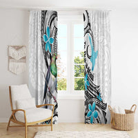 Aotearoa Te Ika-a-Maui Window Curtain South Island Kekeru Maori Koru LT14 - Polynesian Pride