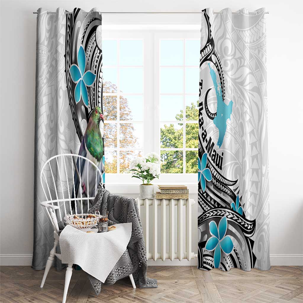 Aotearoa Te Ika-a-Maui Window Curtain South Island Kekeru Maori Koru LT14 - Polynesian Pride