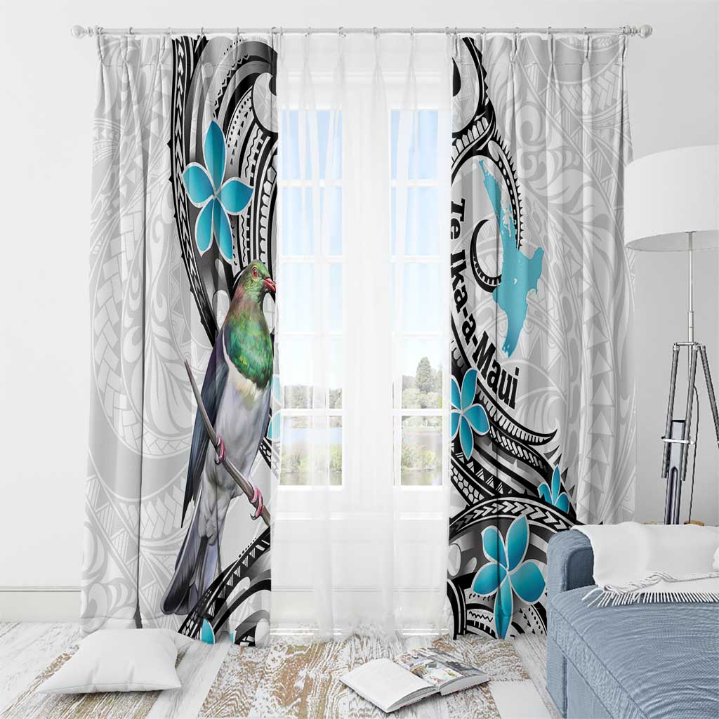 Aotearoa Te Ika-a-Maui Window Curtain South Island Kekeru Maori Koru LT14 - Polynesian Pride