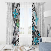 Aotearoa Te Ika-a-Maui Window Curtain South Island Kekeru Maori Koru LT14 - Polynesian Pride