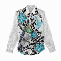 Aotearoa Te Ika-a-Maui Women Casual Shirt South Island Kekeru Maori Koru