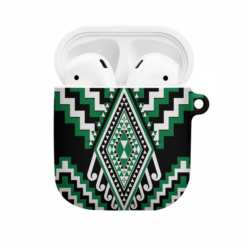 Green New Zealand Taniko Poutama Patikitiki AirPods Case - Polynesian Pride