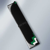 Green New Zealand Taniko Poutama Patikitiki Auto Sun Shade - Polynesian Pride