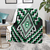 Green Aotearoa Taniko Poutama Patikitiki Blanket LT14 - Polynesian Pride