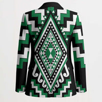 Green New Zealand Taniko Poutama Patikitiki Blazer - Polynesian Pride