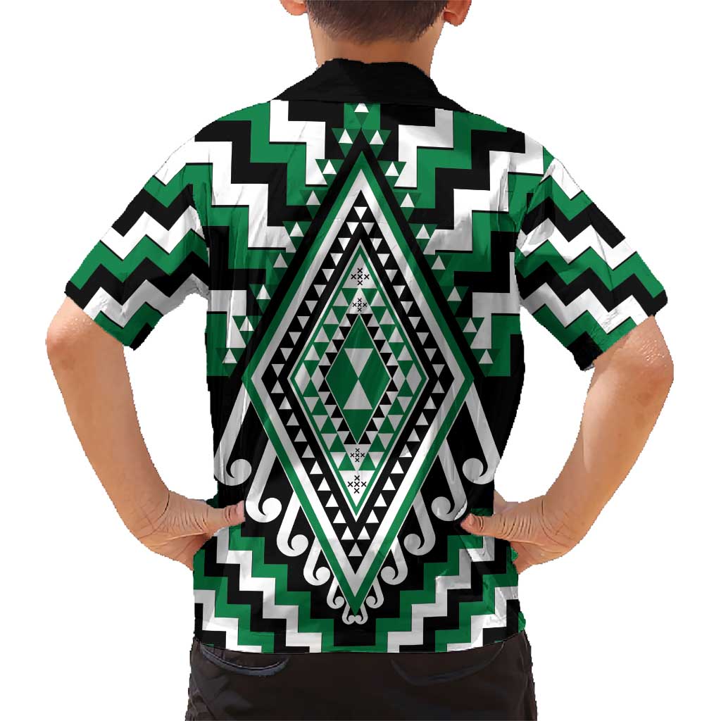 Green Aotearoa Taniko Poutama Patikitiki Hawaiian Shirt LT14 - Polynesian Pride