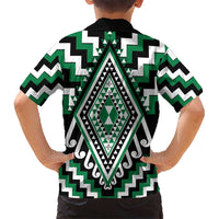 Green Aotearoa Taniko Poutama Patikitiki Hawaiian Shirt LT14 - Polynesian Pride