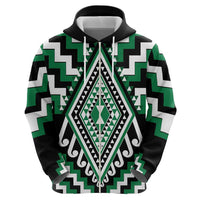 Green Aotearoa Taniko Poutama Patikitiki Hoodie