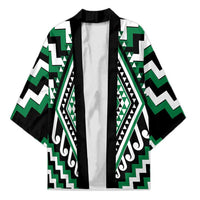 Green New Zealand Taniko Poutama Patikitiki Kimono - Polynesian Pride