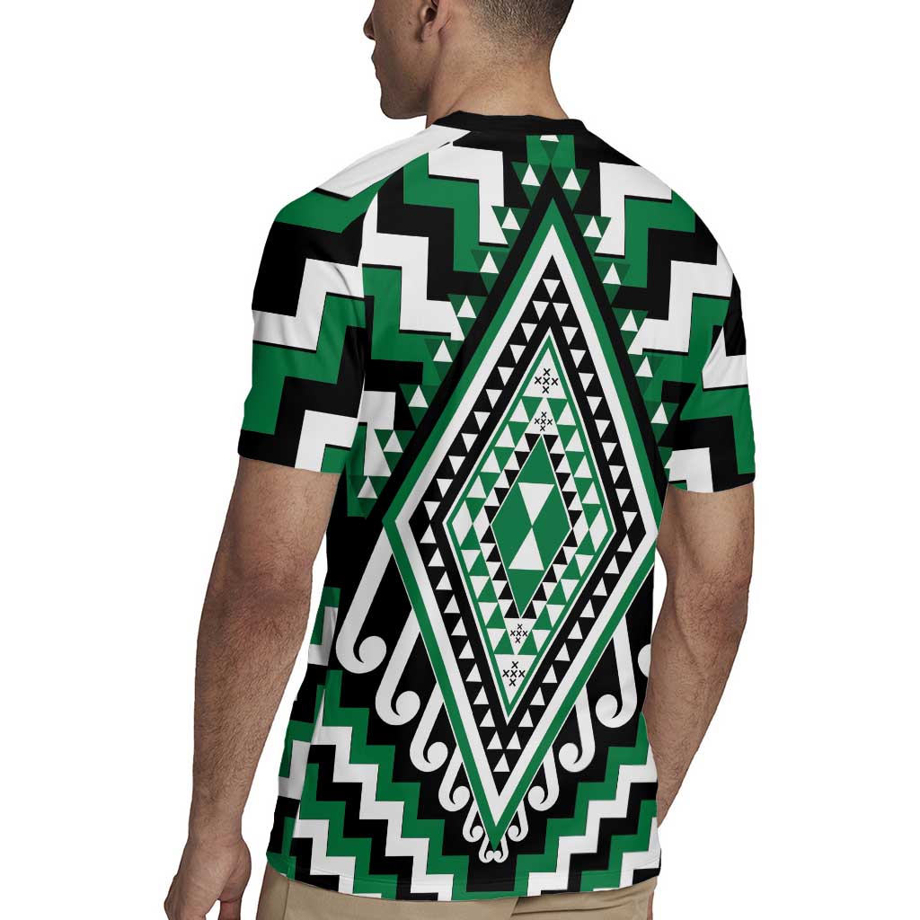 Green Aotearoa Taniko Poutama Patikitiki Rugby Jersey