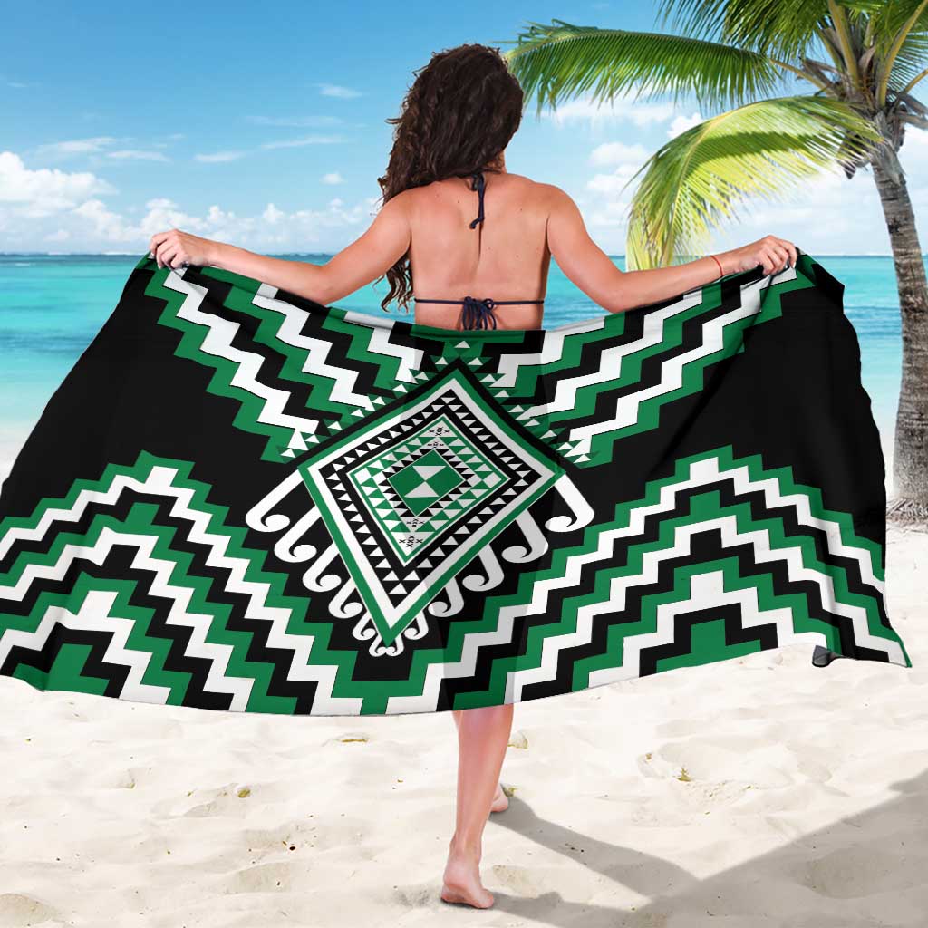Green Aotearoa Taniko Poutama Patikitiki Sarong