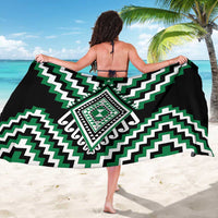 Green Aotearoa Taniko Poutama Patikitiki Sarong