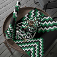 Green Aotearoa Taniko Poutama Patikitiki Wrapping Paper LT14 - Polynesian Pride