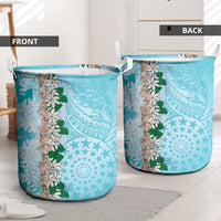 Cook Islands Tiare Maori With Conch Shell Laundry Basket Pasifika Fest Polynesian Tattoo Turquoise