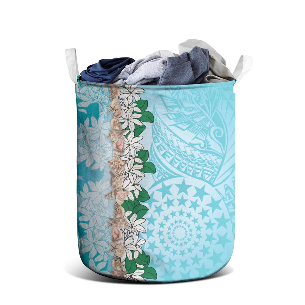 Cook Islands Tiare Maori With Conch Shell Laundry Basket Pasifika Fest Polynesian Tattoo Turquoise