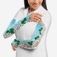 Cook Islands Tiare Maori With Conch Shell Arm Sleeves Pasifika Fest Polynesian Tattoo Turquoise LT14 - Polynesian Pride
