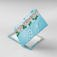 Cook Islands Tiare Maori With Conch Shell Canvas Wall Art Pasifika Fest Polynesian Tattoo Turquoise LT14 With Frame Turquoise - Polynesian Pride