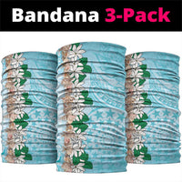 Cook Islands Tiare Maori With Conch Shell Neck Gaiter Pasifika Fest Polynesian Tattoo Turquoise LT14 package One Size: 25*50cm Turquoise - Polynesian Pride