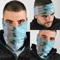 Cook Islands Tiare Maori With Conch Shell Neck Gaiter Pasifika Fest Polynesian Tattoo Turquoise LT14 - Polynesian Pride