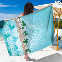 Cook Islands Tiare Maori With Conch Shell Sarong Pasifika Fest Polynesian Tattoo Turquoise LT14 One Size 44 x 66 inches Turquoise - Polynesian Pride