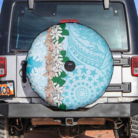 Cook Islands Tiare Maori With Conch Shell Spare Tire Cover Pasifika Fest Polynesian Tattoo Turquoise LT14 Turquoise - Polynesian Pride