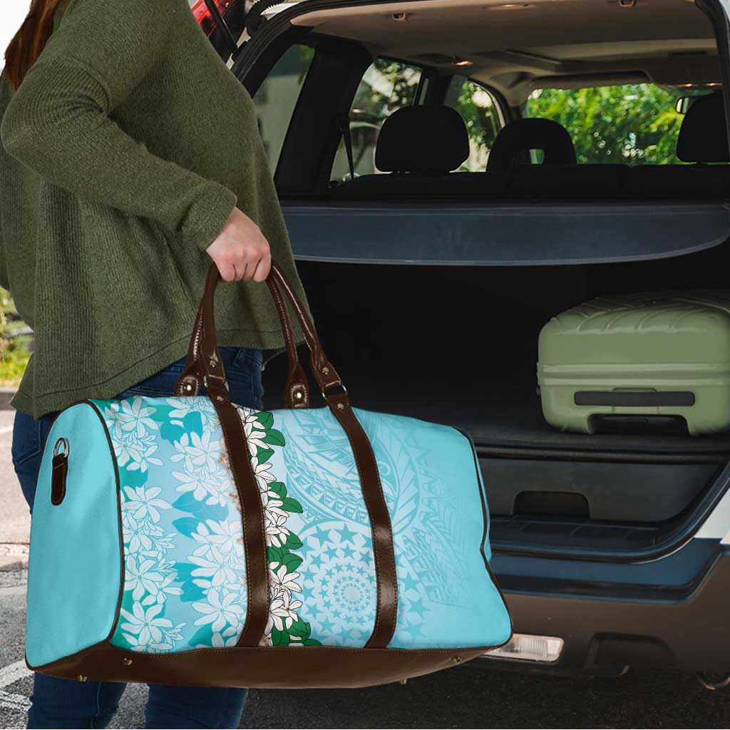 Cook Islands Tiare Maori With Conch Shell Travel Bag Pasifika Fest Polynesian Tattoo Turquoise LT14 - Polynesian Pride