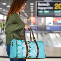 Cook Islands Tiare Maori With Conch Shell Travel Bag Pasifika Fest Polynesian Tattoo Turquoise LT14 - Polynesian Pride