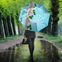 Cook Islands Tiare Maori With Conch Shell Umbrella Pasifika Fest Polynesian Tattoo Turquoise LT14 - Polynesian Pride
