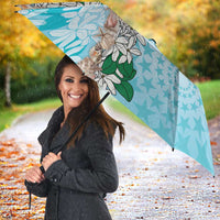 Cook Islands Tiare Maori With Conch Shell Umbrella Pasifika Fest Polynesian Tattoo Turquoise LT14 - Polynesian Pride
