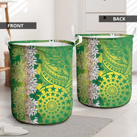Cook Islands Tiare Maori With Conch Shell Laundry Basket Pasifika Fest Polynesian Tattoo Green LT14 - Polynesian Pride