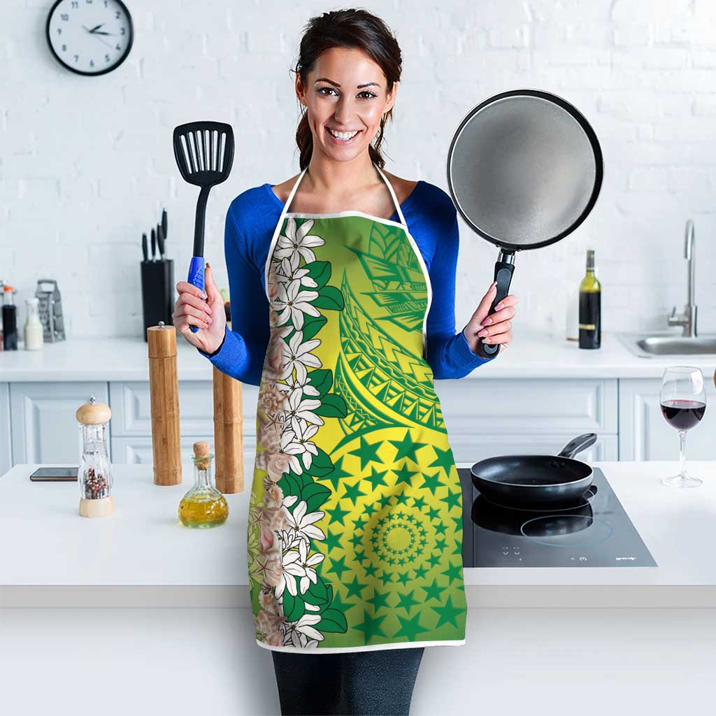 Cook Islands Tiare Maori With Conch Shell Apron Pasifika Fest Polynesian Tattoo Green LT14 - Polynesian Pride