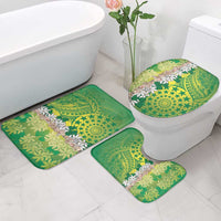 Cook Islands Tiare Maori With Conch Shell Bathroom Set Pasifika Fest Polynesian Tattoo Green LT14 - Polynesian Pride