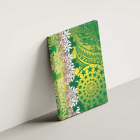 Cook Islands Tiare Maori With Conch Shell Canvas Wall Art Pasifika Fest Polynesian Tattoo Green LT14 - Polynesian Pride
