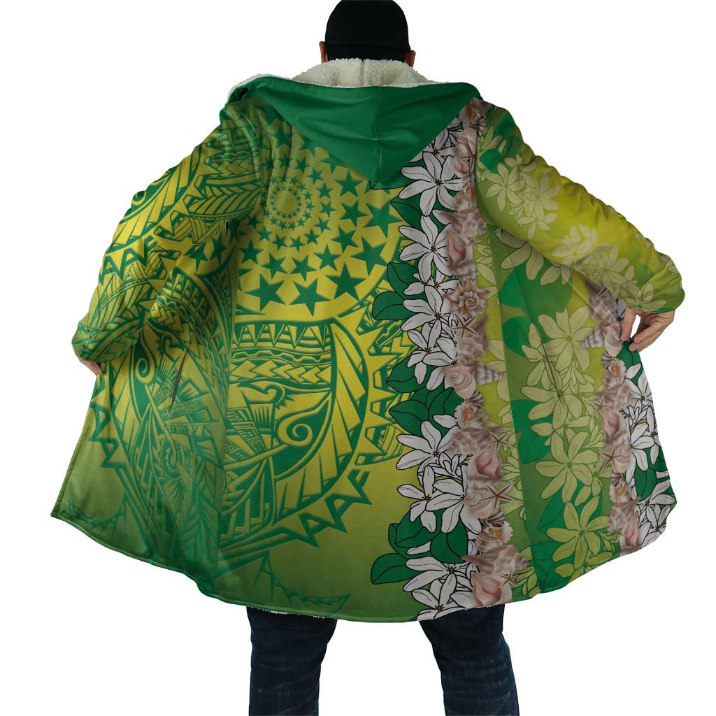 Cook Islands Tiare Maori With Conch Shell Cloak Pasifika Fest Polynesian Tattoo Green