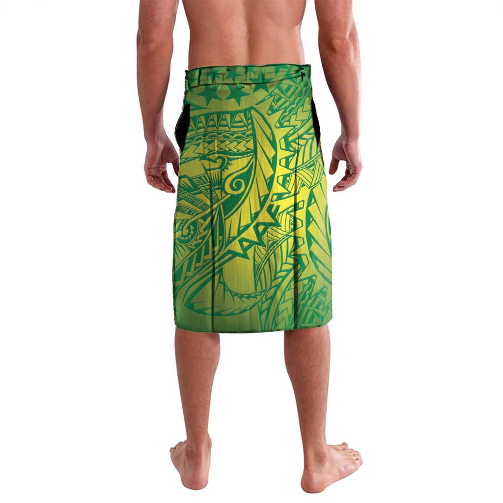 Cook Islands Tiare Maori With Conch Shell Lavalava Pasifika Fest Polynesian Tattoo Green LT14 - Polynesian Pride