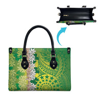 Cook Islands Tiare Maori With Conch Shell Leather Bag Pasifika Fest Polynesian Tattoo Green LT14 - Polynesian Pride