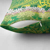 Cook Islands Tiare Maori With Conch Shell Pillow Cover Pasifika Fest Polynesian Tattoo Green LT14 - Polynesian Pride