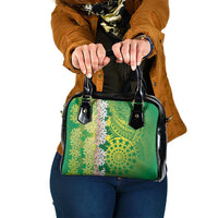 Cook Islands Tiare Maori With Conch Shell Shoulder Handbag Pasifika Fest Polynesian Tattoo Green LT14 One Size Green - Polynesian Pride