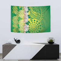 Cook Islands Tiare Maori With Conch Shell Tapestry Pasifika Fest Polynesian Tattoo Green LT14 - Polynesian Pride