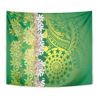 Cook Islands Tiare Maori With Conch Shell Tapestry Pasifika Fest Polynesian Tattoo Green LT14 - Polynesian Pride