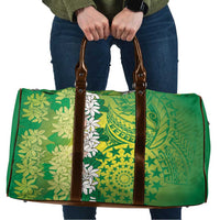 Cook Islands Tiare Maori With Conch Shell Travel Bag Pasifika Fest Polynesian Tattoo Green LT14 Green - Polynesian Pride