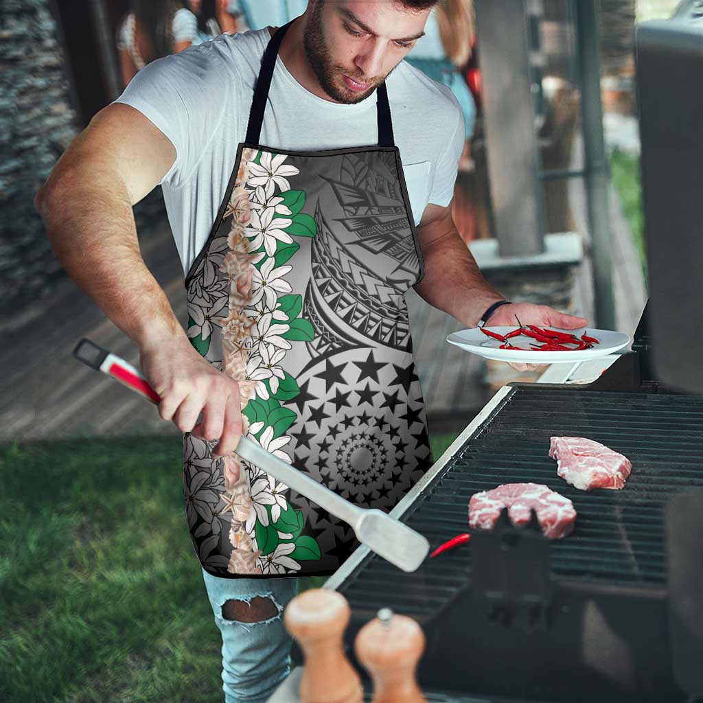 Cook Islands Tiare Maori With Conch Shell Apron Pasifika Fest Polynesian Tattoo Black LT14 - Polynesian Pride