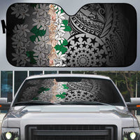Cook Islands Tiare Maori With Conch Shell Auto Sun Shade Pasifika Fest Polynesian Tattoo Black LT14 Black - Polynesian Pride