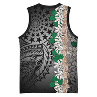 Cook Islands Tiare Maori With Conch Shell Basketball Jersey Pasifika Fest Polynesian Tattoo Black LT14 - Polynesian Pride