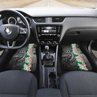 Cook Islands Tiare Maori With Conch Shell Car Mats Pasifika Fest Polynesian Tattoo Black LT14 Set 2pcs - Front Black - Polynesian Pride