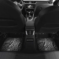 Cook Islands Tiare Maori With Conch Shell Car Mats Pasifika Fest Polynesian Tattoo Black LT14 Set 2pcs - Back Black - Polynesian Pride