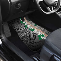 Cook Islands Tiare Maori With Conch Shell Car Mats Pasifika Fest Polynesian Tattoo Black LT14 - Polynesian Pride
